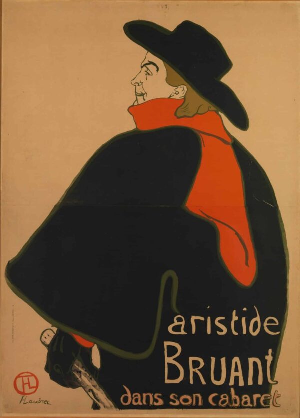 Aristide Bruant dans son cabaret – Toulouse Lautrec Henri de Toulouse-Lautrec 70x105