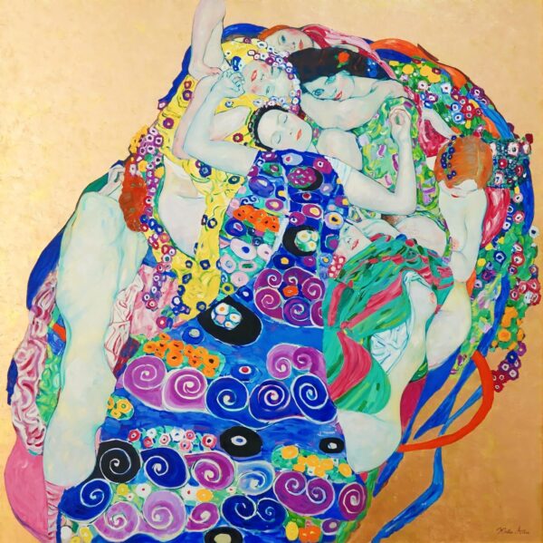 Les Vierges (Gustav Klimt) – Reproduction en stock – 200 x 200 cm Gustav Klimt Blanc