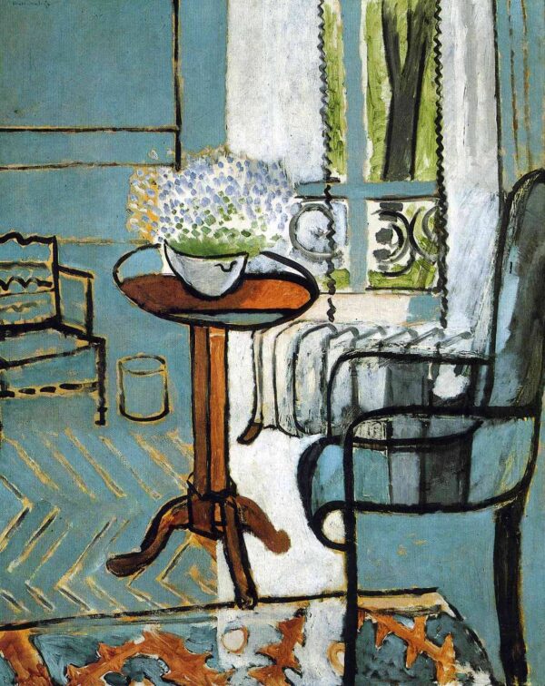 L’intérieur de la fenêtre avec des myosotis – Matisse Henri Matisse 70x85