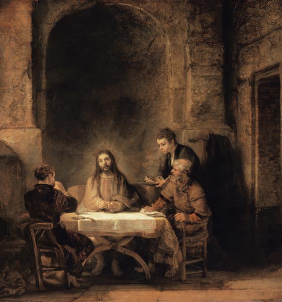 Le Christ chez Emmaüs – Rembrandt van Rijn Rembrandt van Rijn 70x70