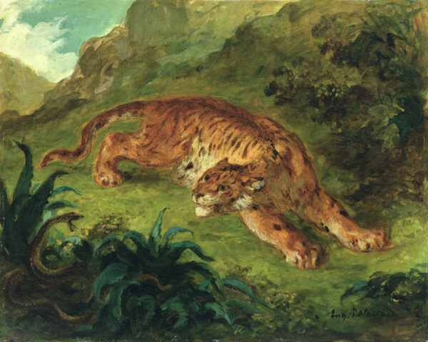 Tigre et serpent – Eugène Delacroix Eugène Delacroix 85x75