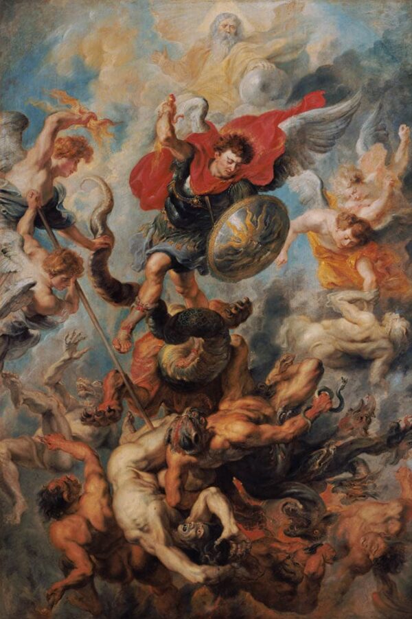 La chute de l’archange Michel dans la lutte contre les anges abtruennigen – Peter Paul Rubens Peter Paul Rubens 70x105