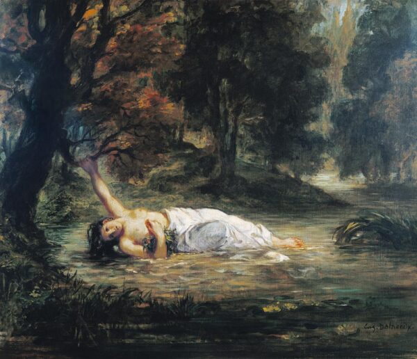 La Mort d’Ophélie – Eugène Delacroix Eugène Delacroix 85x75