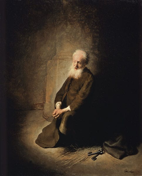 Saint Pierre dans la prison – Rembrandt van Rijn Rembrandt van Rijn 70x85