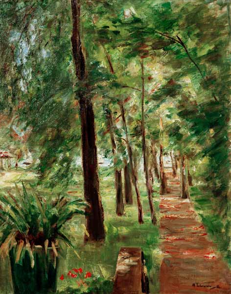 L’allée de bouleaux dans le jardin de Wannsee vers l’est – Max Liebermann Max Liebermann 70x85