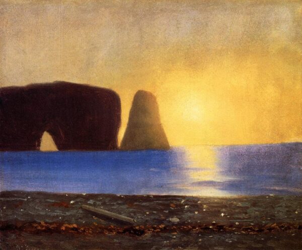 Le soleil se couche, rocher Percé, Gaspé, Québec, 1867 – William Bradford William Bradford