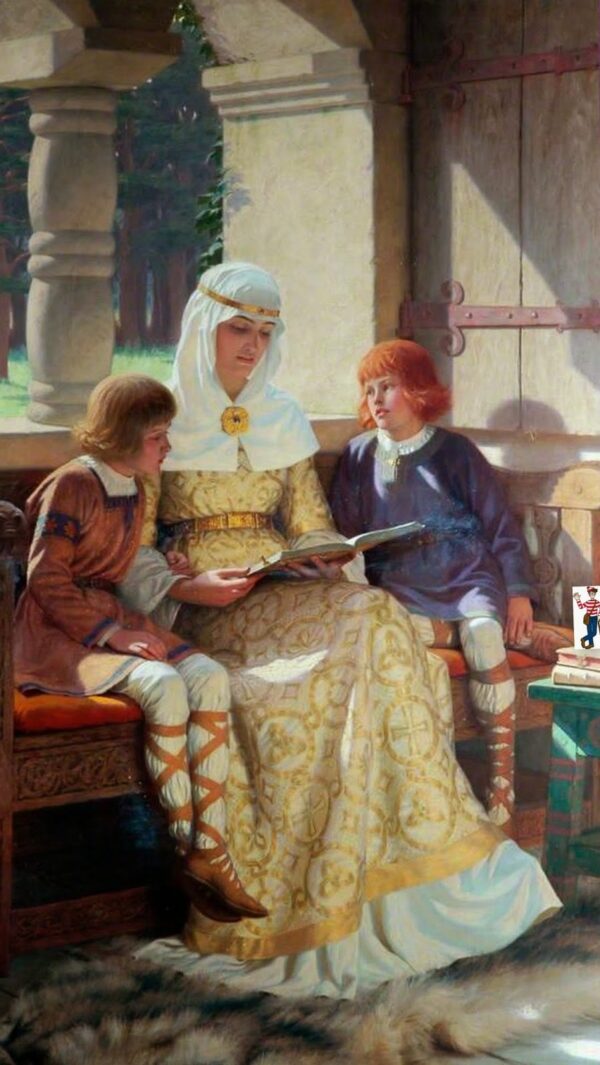 L’Enfance d’Alfred le Grand – Edmund Leighton Edmund Leighton 70x120