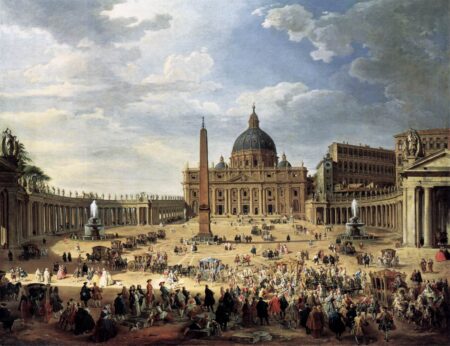 Départ du duc de Choiseul de la place Saint-Pierre – Giovanni Paolo Panini Giovanni Paolo Panini