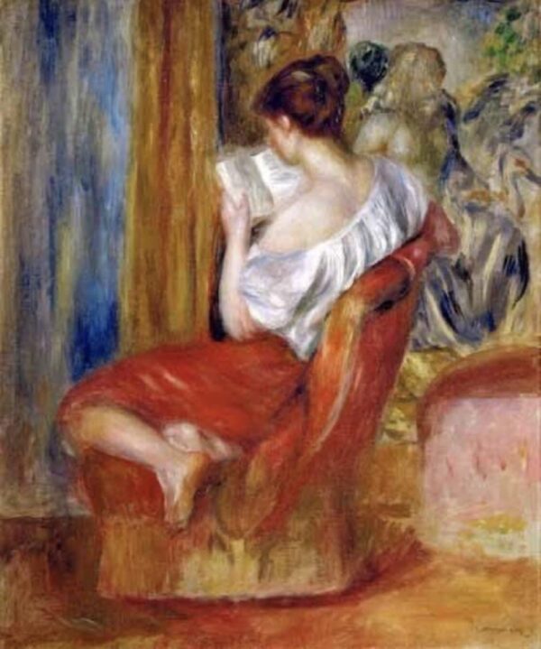 Une femme lisant – Pierre-Auguste Renoir Pierre-Auguste Renoir 70x85