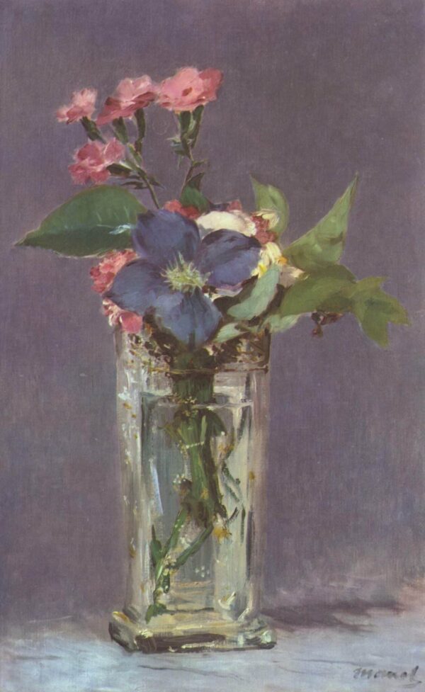 Clematis dans un vase en cristal – Edouard Manet Édouard Manet 70x105