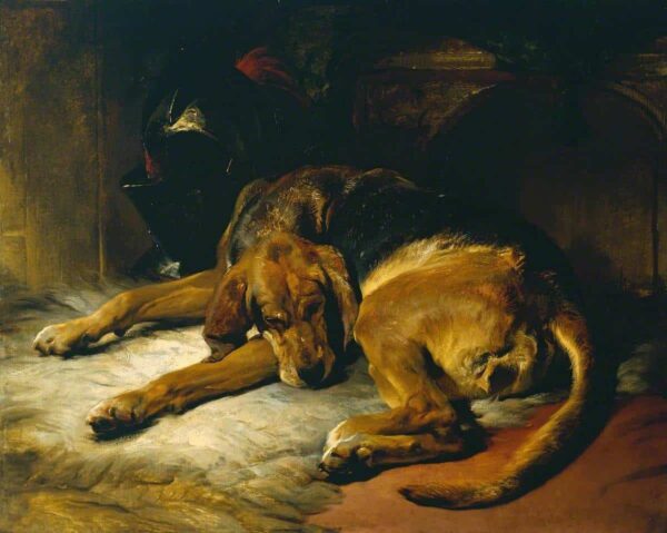 Chien de sang endormi – Edwin Landseer Edwin Landseer 85x75