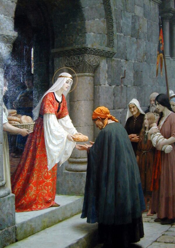 La Charité de Sainte Élisabeth de Hongrie – Edmund Leighton Edmund Leighton 70x105