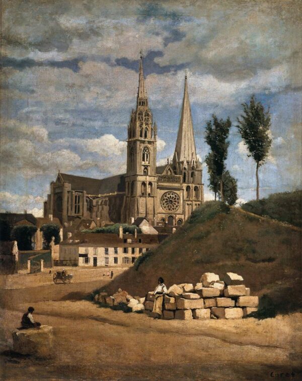 La Cathédrale Notre-Dame de Chartres – Camille Corot Camille Corot 70x85