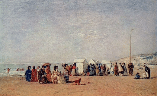 Sur la plage de Trouville – Eugène Boudin Eugène Boudin 105x70