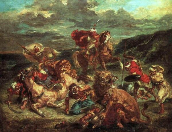 Chasse de lion – Eugène Delacroix Eugène Delacroix 85x75