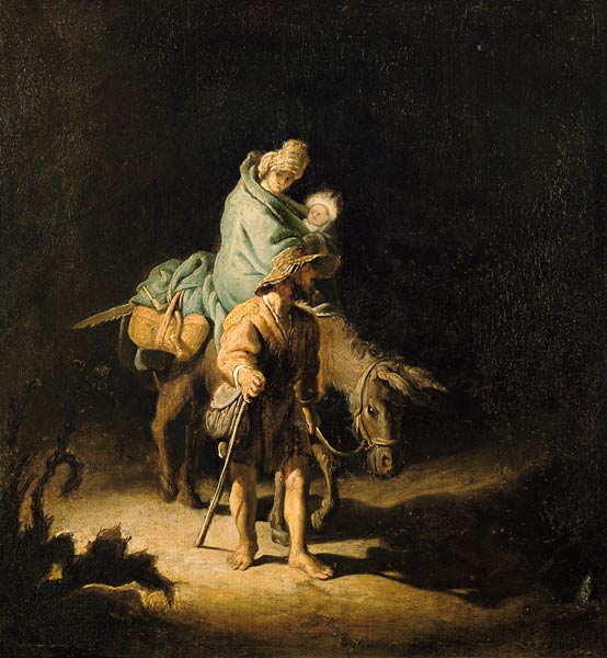 Évasion d’Egypte – Rembrandt van Rijn Rembrandt van Rijn 70x70