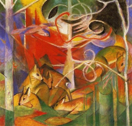 Cerfs dans la forêt I – Franz Marc Franz Marc