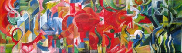 Formes jouant – Franz Marc Franz Marc 180x60