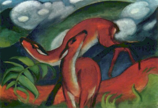 Cerf rouge II – Franz Marc Franz Marc 105x70