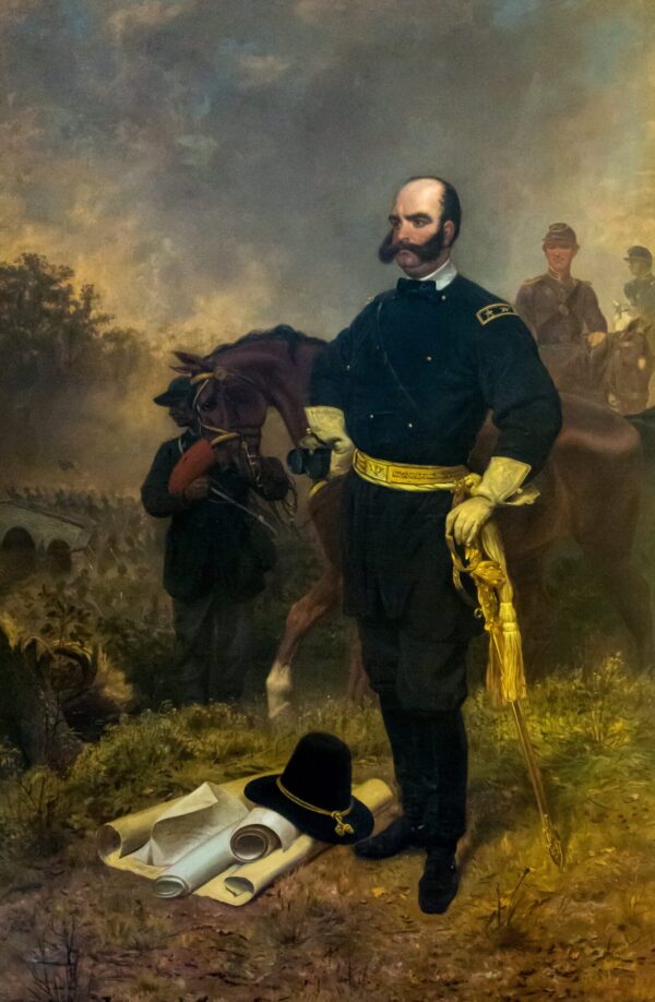 Le général Ambrose Burnside à Antietam – Emanuel Leutze Emanuel Leutze 70x105