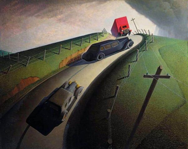 Mort sur la route de la crête, 1935 – Grant Wood Grant Wood 85x75