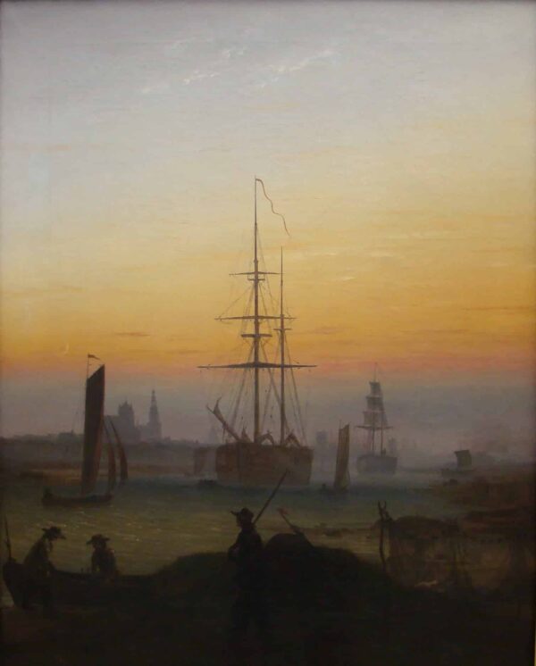 Le Port de Greifswald – Caspar David Friedrich Caspar David Friedrich 70x85