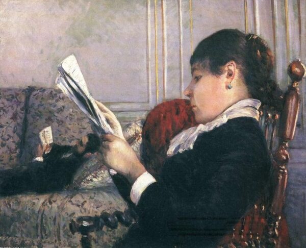 Interieur, Femme lisant – Caillebotte Gustave Caillebotte 85x75