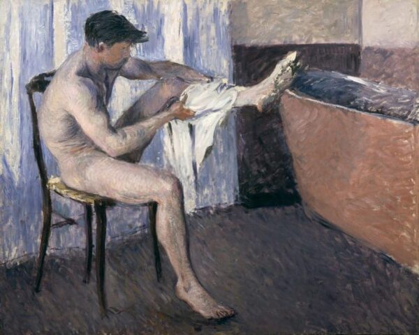 Homme s’essuyant la jambe – Caillebotte Gustave Caillebotte 85x75