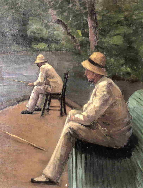 Pecheurs sur les bords de l’yerres – Caillebotte Gustave Caillebotte 70x85