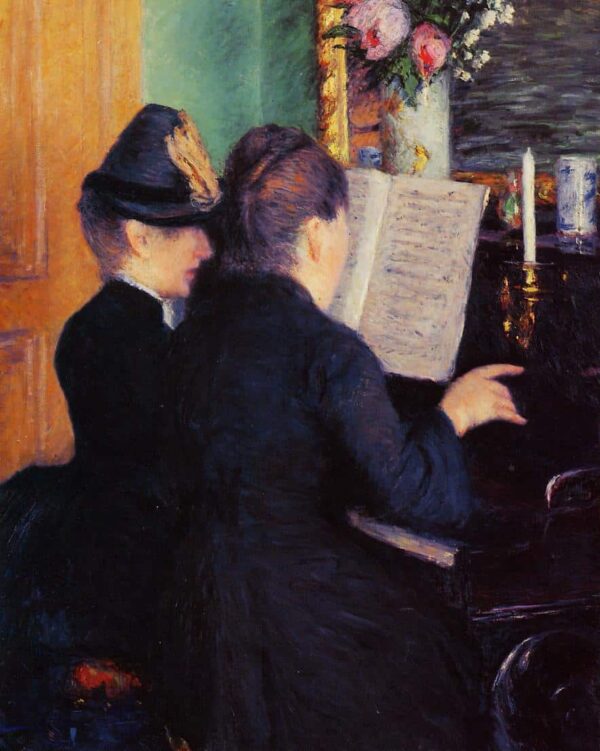 La leçon de piano – Caillebotte Gustave Caillebotte 70x85