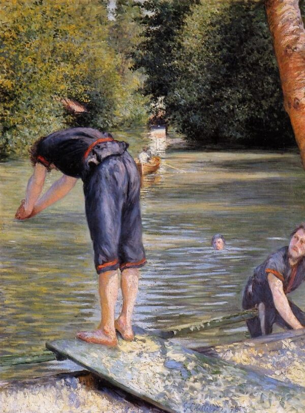 Baigneurs sur les bords de l’Yerres – Caillebotte Gustave Caillebotte 70x105