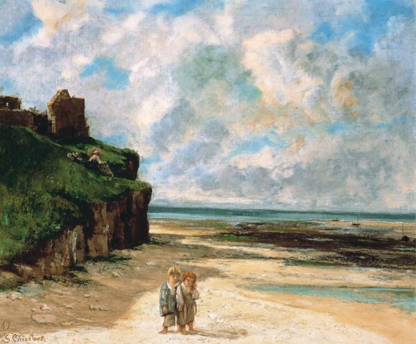 La plage de Saint-Aubin-sur-Mer – Gustave Courbet Gustave Courbet 85x75