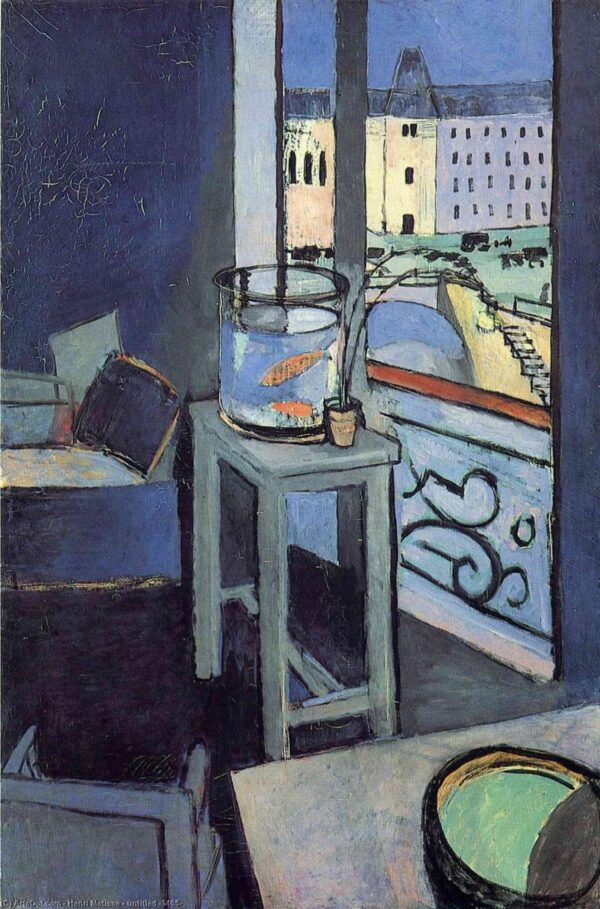 Intérieur avec un bocal à poisson rouge – Matisse Henri Matisse 70x105