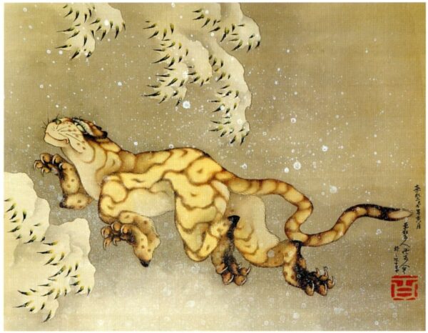 Tigre dans la neige – Katsushika Hokusai Katsushika Hokusai 85x75