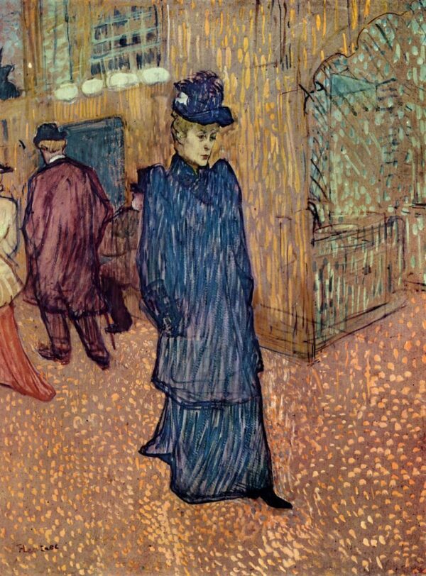 Jane avril en quittant le Moulin Rouge – Toulouse Lautrec Henri de Toulouse-Lautrec 70x105