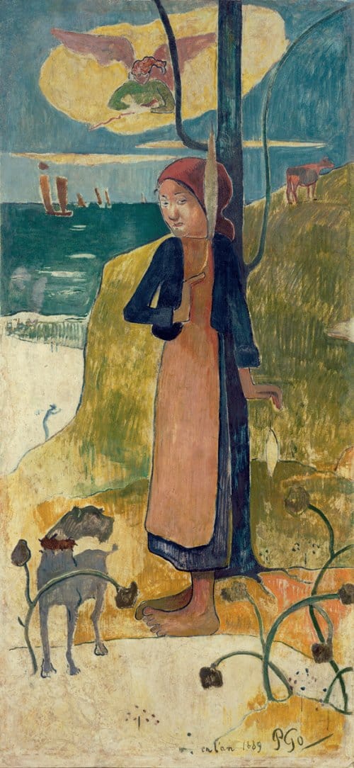 Fille bretonne qui tourne – Paul Gauguin Paul Gauguin 70x160