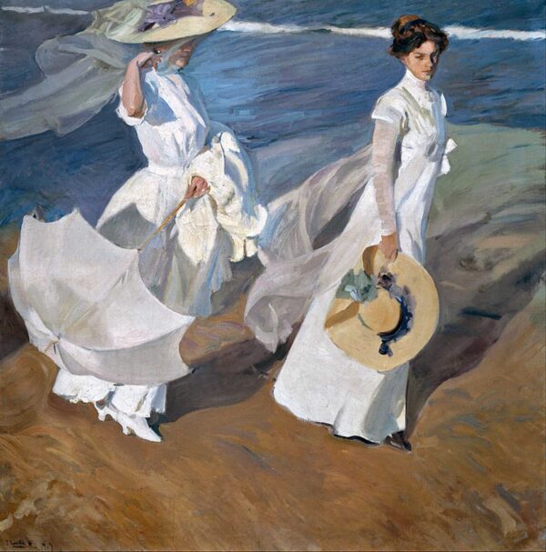 Promenade au bord de la mer – Sorolla Joaquín Sorolla 70x70