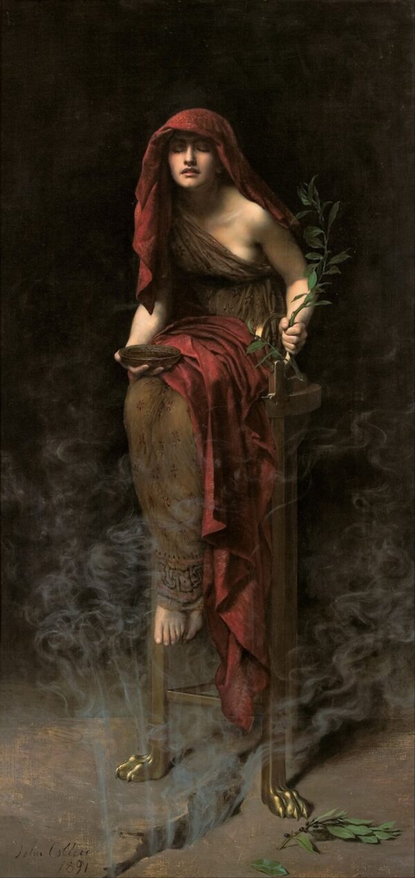 Prêtresse de Delphes de John Collier John Collier 70x140