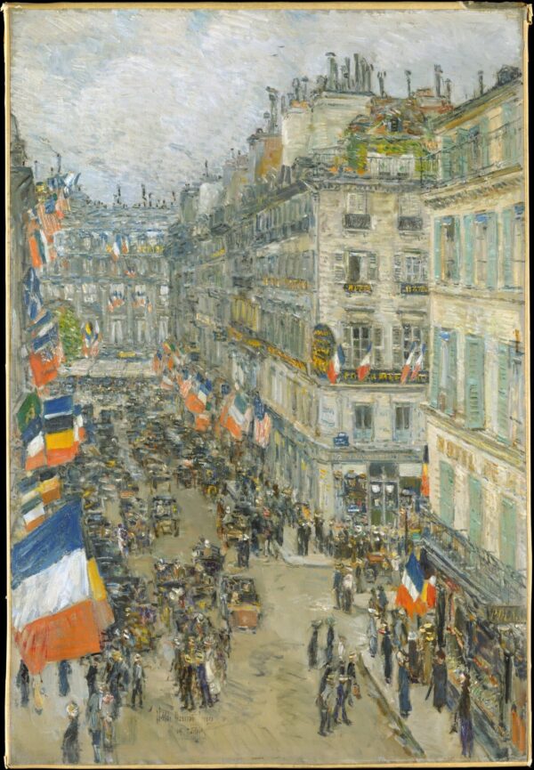 Quatorze juillet, rue Daunou, 1910 – Childe Hassam Childe Hassam 70x105