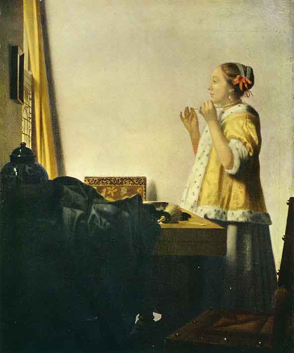 La Dame au collier de perles – Johannes Vermeer Johannes Vermeer 70x85