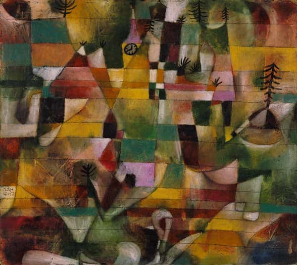 Paysage avec le clocher jaune – Paul Klee Paul Klee 70x70