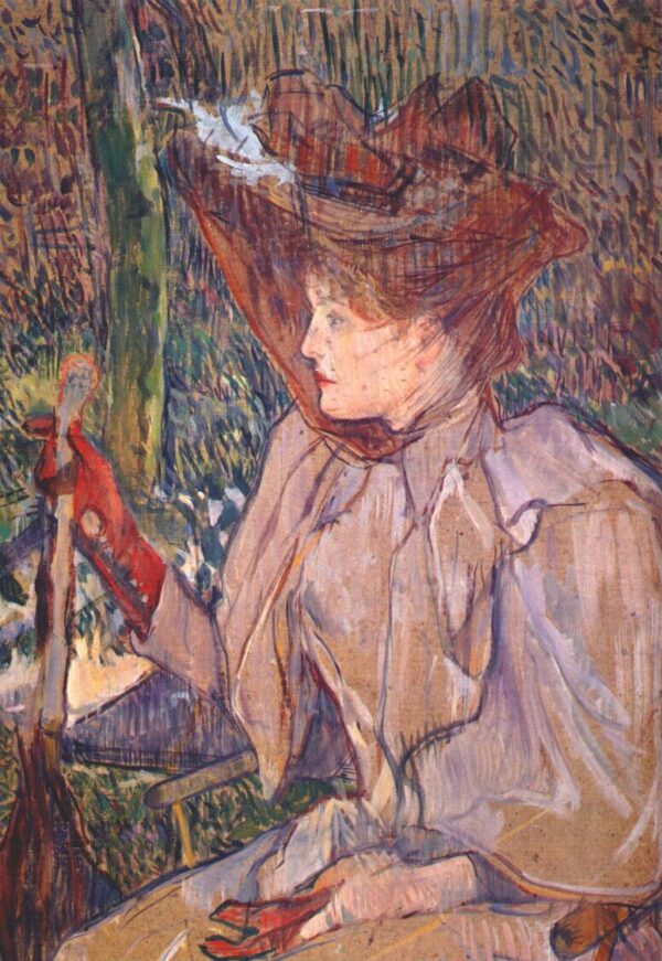 Femme assise avec des gants – Toulouse Lautrec Henri de Toulouse-Lautrec 70x105