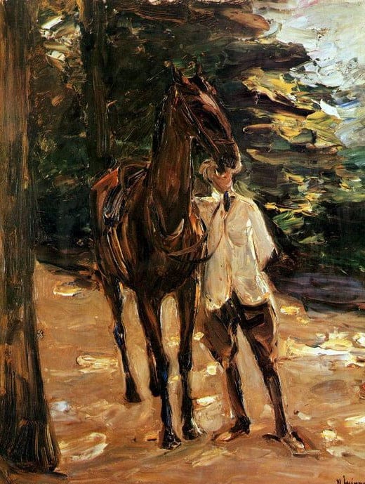 Homme avec un cheval – Max Liebermann Max Liebermann 70x85