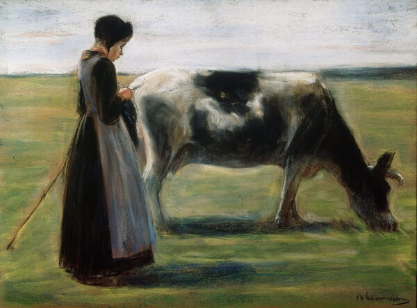 Fermière avec une vache – Max Liebermann Max Liebermann 105x70