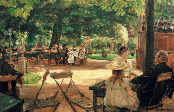 Jardin de restauration – terrasse de brasserie à Leiden (sous les tentes) – Max Liebermann Max Liebermann 105x70