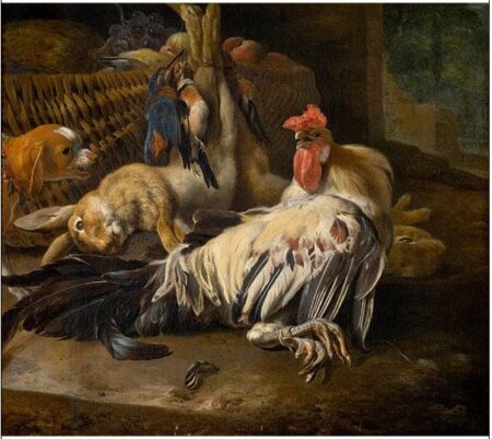 Nature morte avec coq – Melchior d’Hondecoeter Melchior d'Hondecoeter