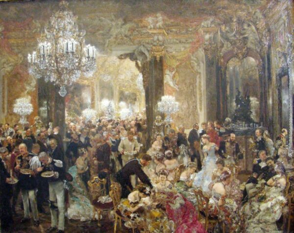 Le dîner au bal – Adolph von Menzel Adolph von Menzel 85x75