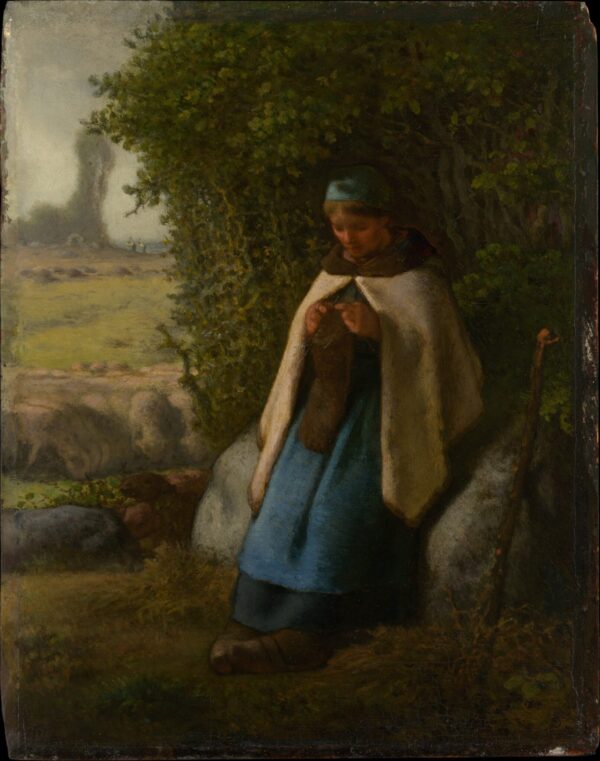 Bergère assise sur un rocher – Jean-François Millet Jean-François Millet 70x85