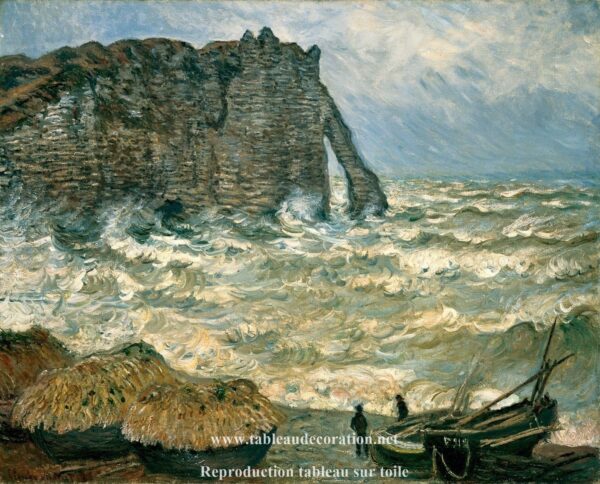 Mer agitée à Étretat – Claude Monet Claude Monet 85x75