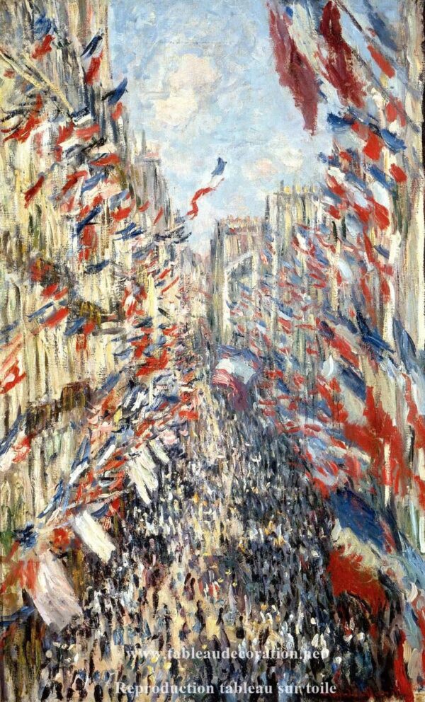 La Rue Montorgueil, Fête du 30 juin 1878 Claude Monet Claude Monet 70x120